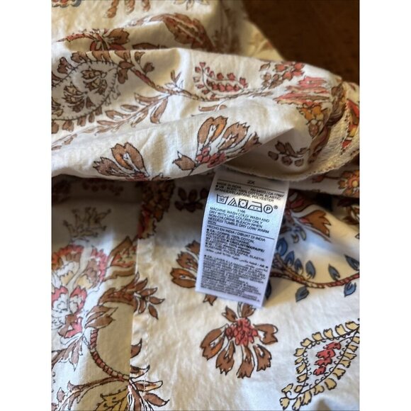 old navy dress Seersucker Long Sleeveless Beachy Size 2X NWT Tan Floral - Picture 8 of 9